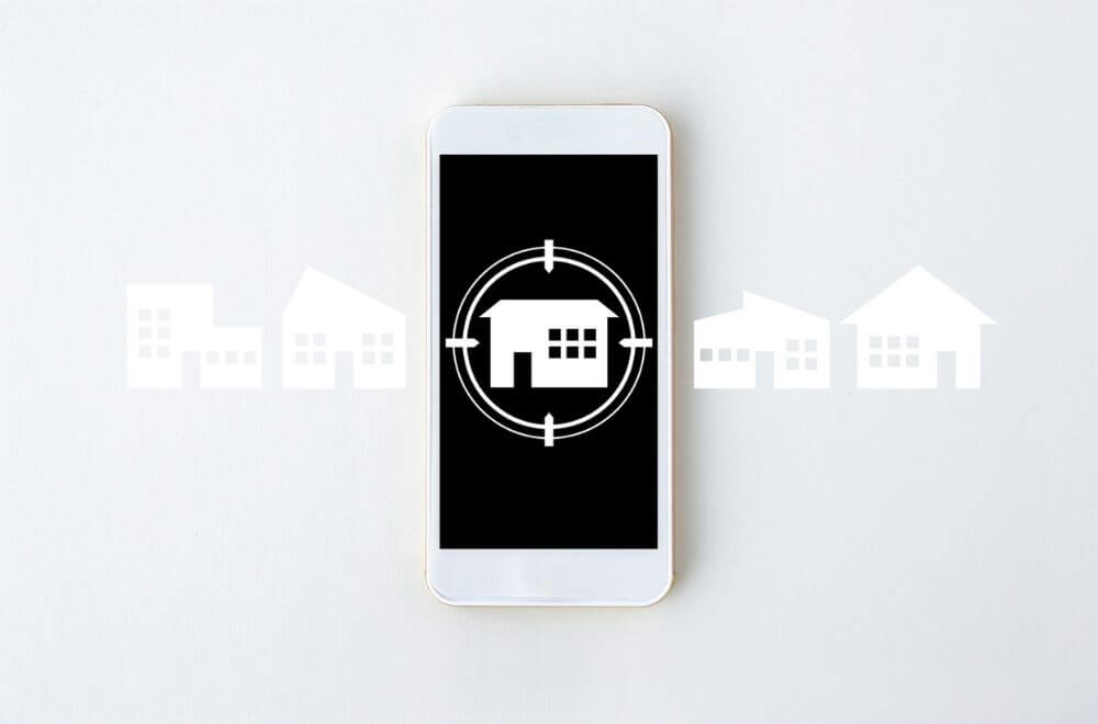 homes showing on phone screen
